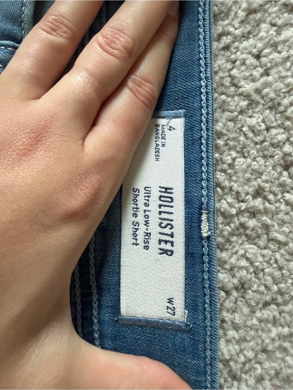 Hollister Faded Light Blue Denim Women's Shorts